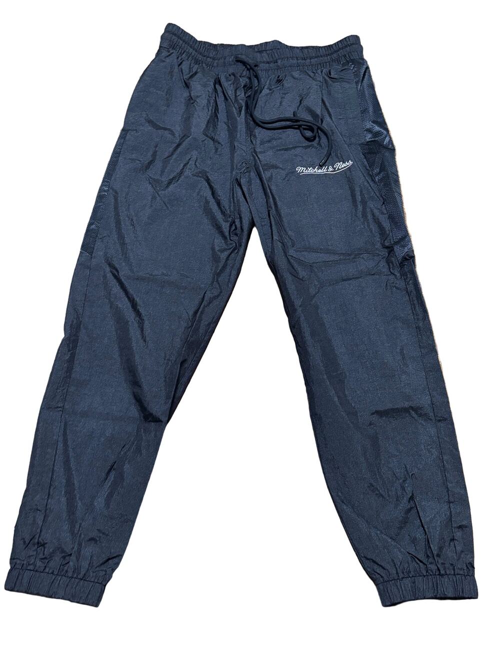 Mitchell & Ness Branded Windbreaker Jogger Pants Drawstring Black Men’s L New